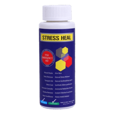 Aquatic Remedies Stress Heal Aquarium Water Conditioner for Healthy Fish India Aquatic Remedies Stress Heal aquarium water conditioner bottle available at Ocean Paws India