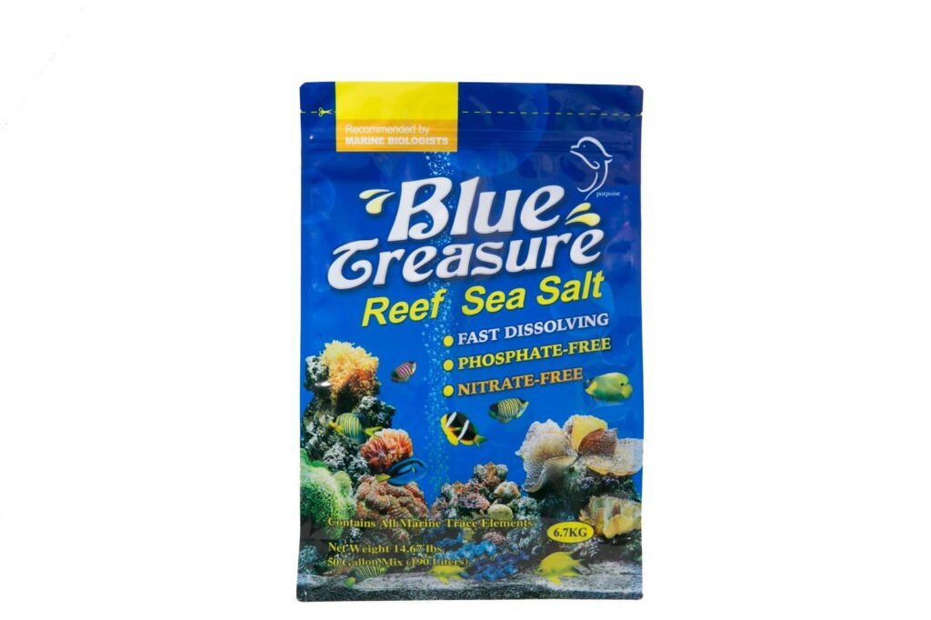 Blue treasure reef salt premium marine aquarium salt mix for coral reef tanks