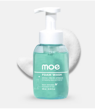 Moe Puppy Foam Shampoo for cats 300ml rinse-free foam wash for kittens