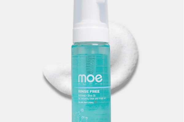 Moe Puppy Rinse Free Dry Shampoo 150ml waterless foam cleanser for dogs and cats
