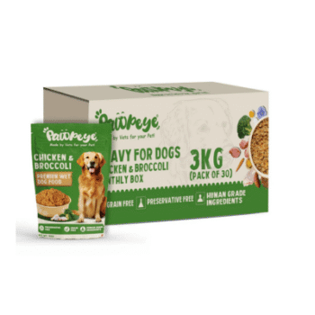 Grain Free Wet Dog Food Pawpeye Chicken and Broccoli Monthly Box 30 Pack