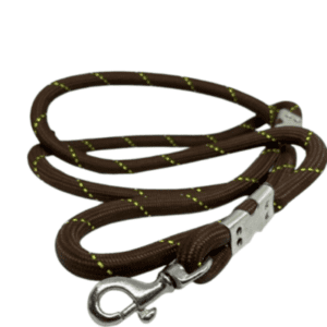 Rope dog leash with strong metal clasp and durable rope design