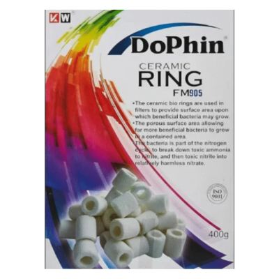 Dophin Ceramic Rings Biological Filter Media for Freshwater and Marine Aquariums India Dophin Ceramic Rings biological filter media in ready to use mesh bag for freshwater and marine aquariums at Ocean Paws India