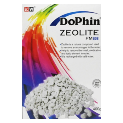 Dophin Zeolite Ammonia Remover Aquarium Filter Media 400g India Dophin Zeolite ammonia remover aquarium filter media pack available at Ocean Paws India