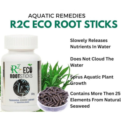 Aquatic Remedies R2O Eco Root Sticks 50g aquarium plant fertilizer with Tasmanian seaweed extract available at Ocean Paws India