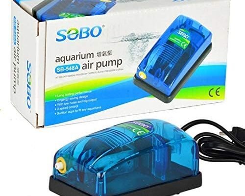 Sobo SB-548A Airpump with two speed control and single outlet for freshwater and saltwater aquariums up to 2 feet