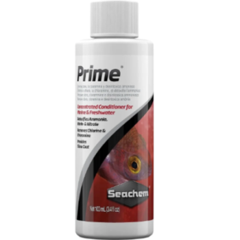 Seachem Prime complete water conditioner 500ml bottle for freshwater and marine aquariums available in India at Ocean Paws